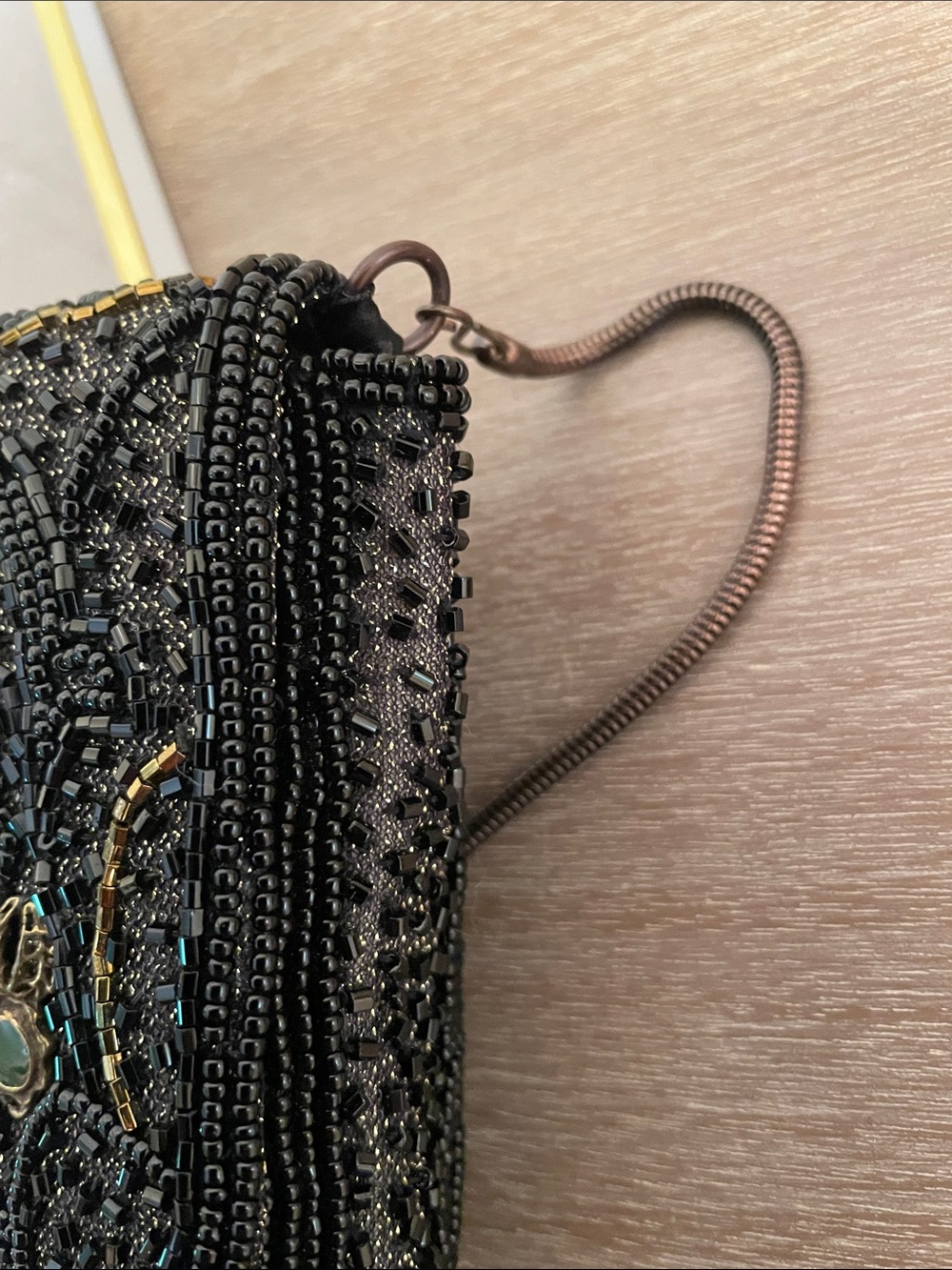 La Regale Black Beaded Crossbody with Multicolor Gem Accents - Picture 11 of 11